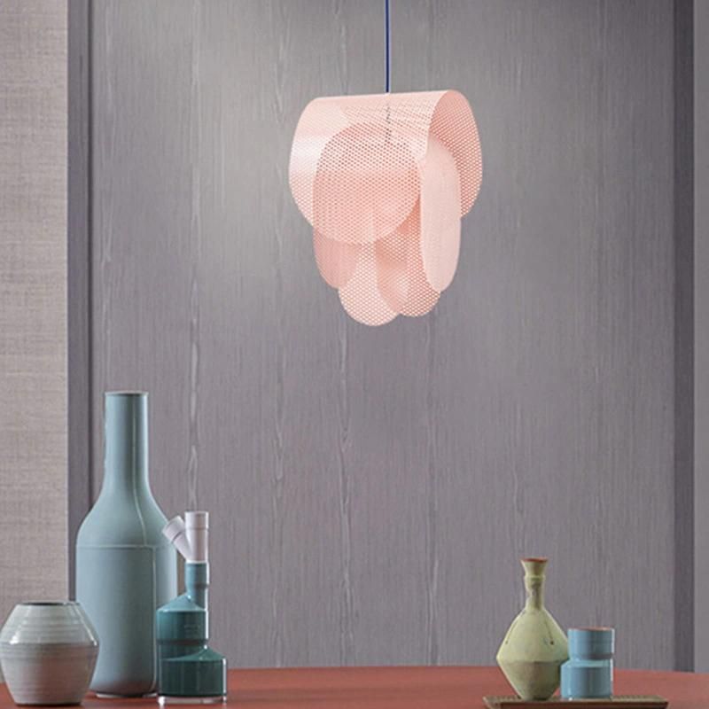 Nordic Pink Pendant Lamp Minimalist Design Lamp for Hotel Perforated Dining Room Cafe Bedroom Pendant Light (WH-AP-247)