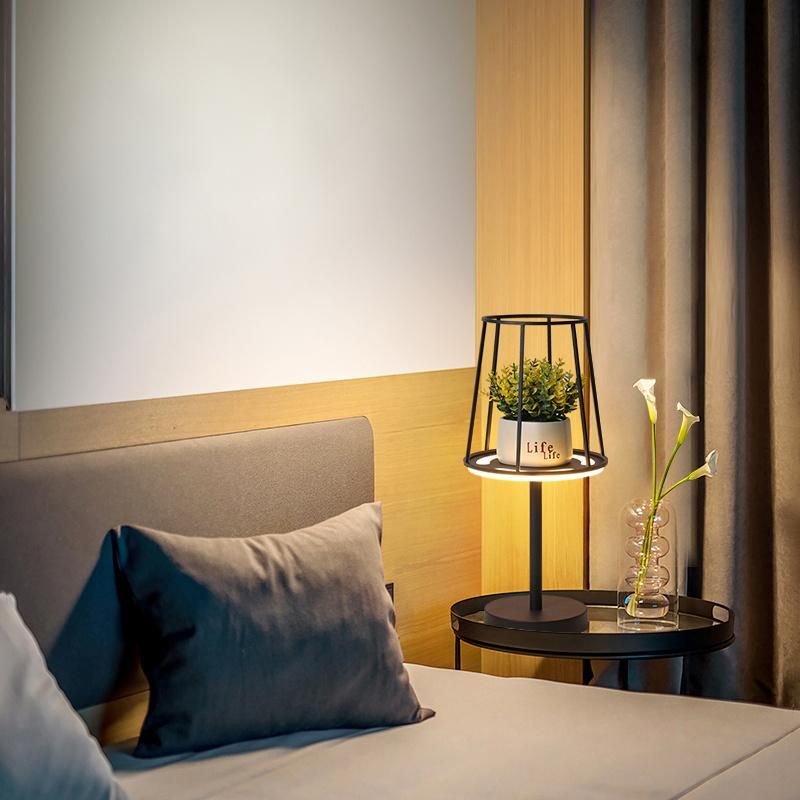 Creative Hollow out Table Lamp Metal Bedside Lamp Nightstand Lamp
