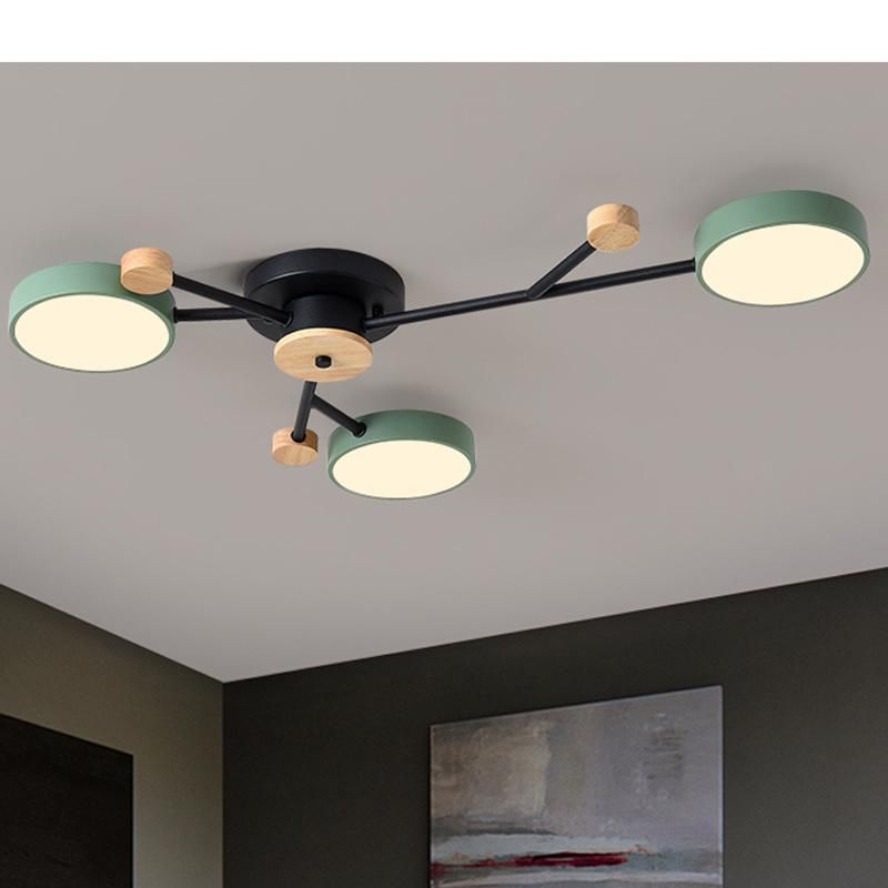 Iron Living Room Lamp Personality Modern Simple Study Bedroom Lamp Light Luxury Ceiling Light