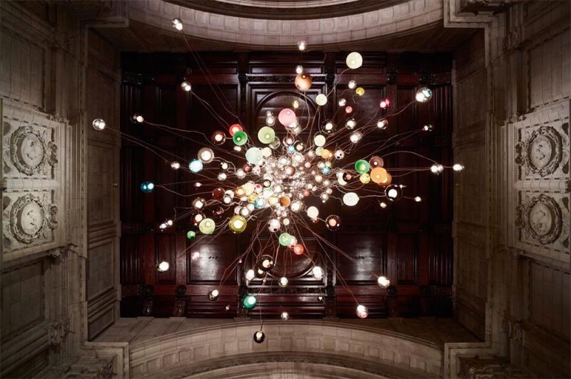 2022 Nordic Style Glass Ball Lamp Designer Lights for Ceiling Adjustable Shape Chandelier
