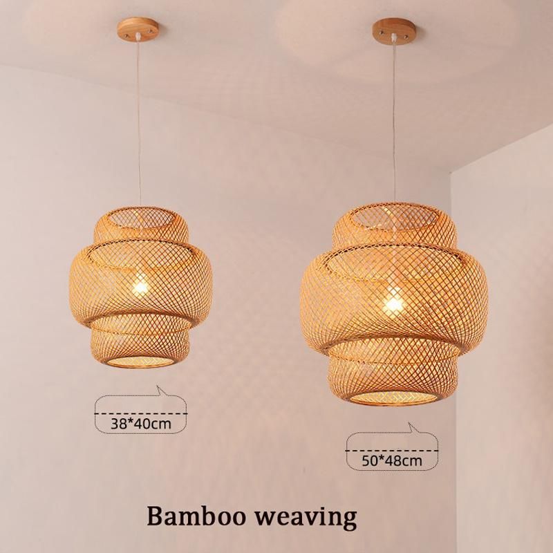 Bamboo Hand Woven Bamboo Art Chandelier Dining Rroom Bamboo Lantern Chandelier (WH-WP-35)