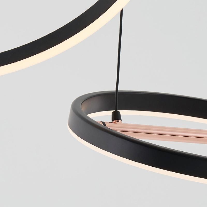 Modern Circle Design Chandelier Exhibition Hall Hotel Bedroom Pendant Lamp