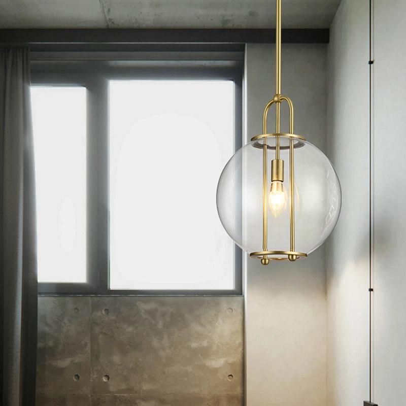 European Modern Living Room Bedroom Restaurant Hotel Model Room Bubble Ball Glass Pendant Light