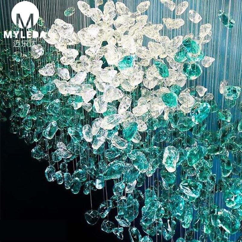 Interior Decorative Crystal Stone LED Lighting Chandelier for Hotel Lobby