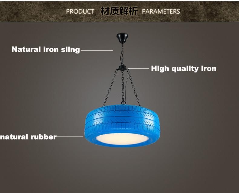 Loft Industrial Wind Tire Pendant Light Color LED Lamp Bead Hanging Retro Chandelier (WH-VP-132)