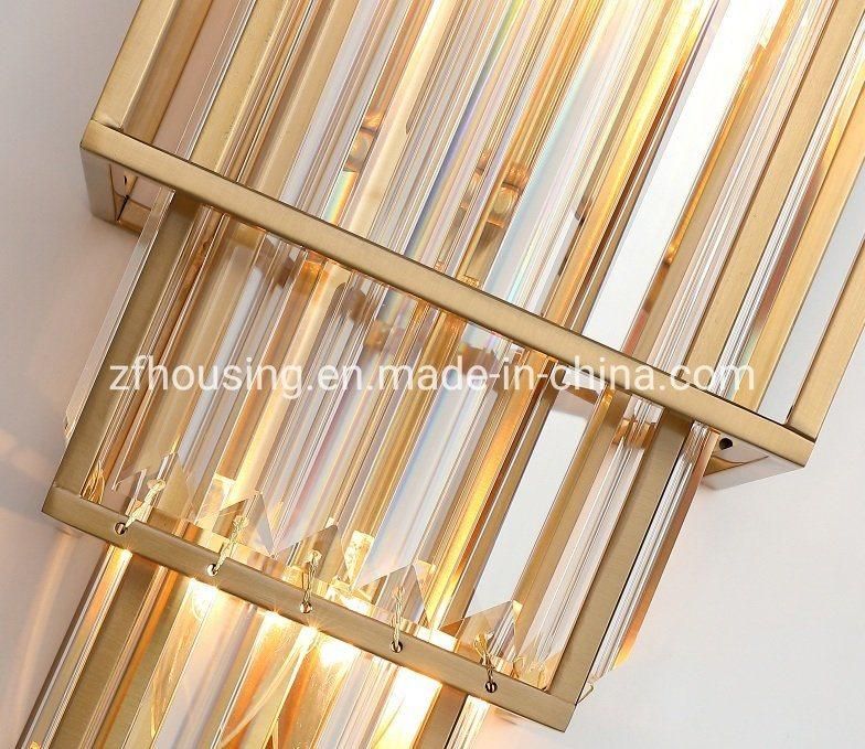 Luxury Crystal Lamp Fashionable Hotel Stair Lighting Crystal Wall Bracket Lamp for Aparment