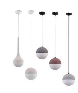Cement Pendant Lamp, Cement Glass Pendant Light Modern Light for Bedroom