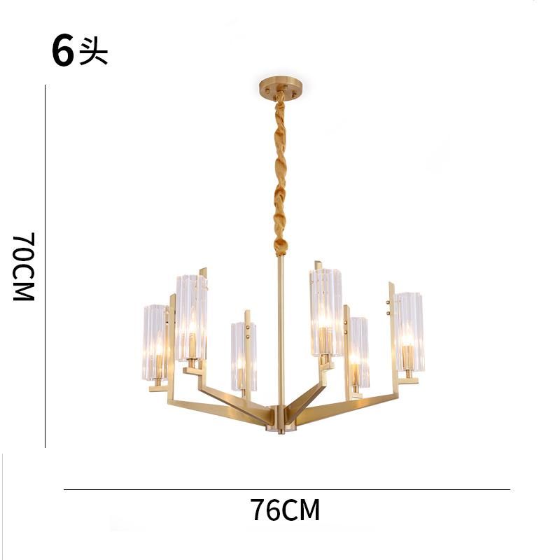 Crystal Pendant Lights for Indoor Home Lighting Gold Color Chandelierr (WH-AP-103)