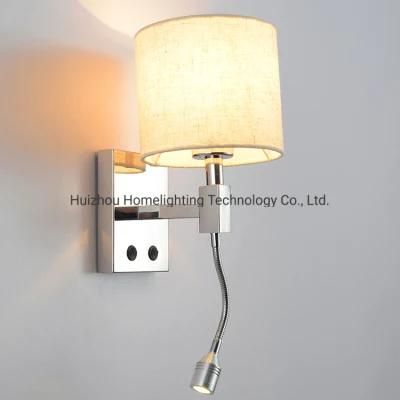 Jlw-H005 Home Bedroom Bedside Wall Lights with 1W Reading Light