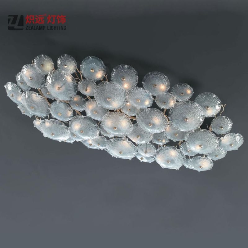 Irregular Circle Glass Lighting Customized Color Copper Sconce