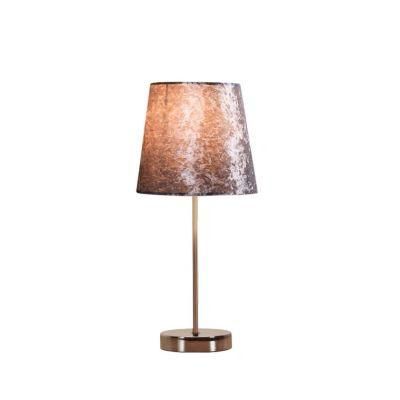 Plush Table Lamp Bedroom Bedside Lamp Flocking Texture Simple Creative Modern Night Lamp Wedding Room Warm Decorative Lamp
