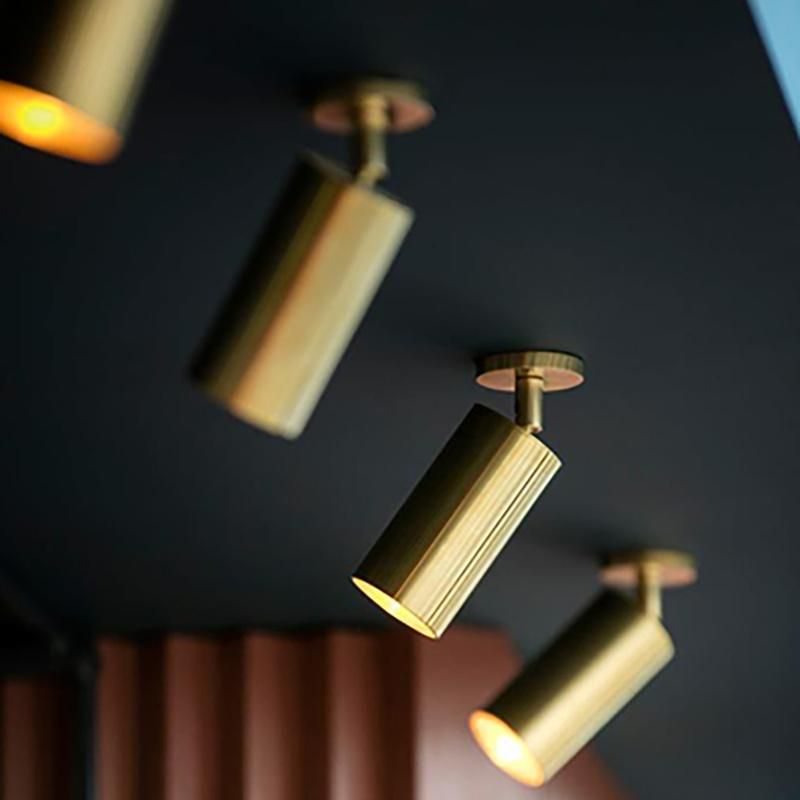 Nordic Living Room Dining Room Brass Color Pendant Lamp Creative LED Spotlight