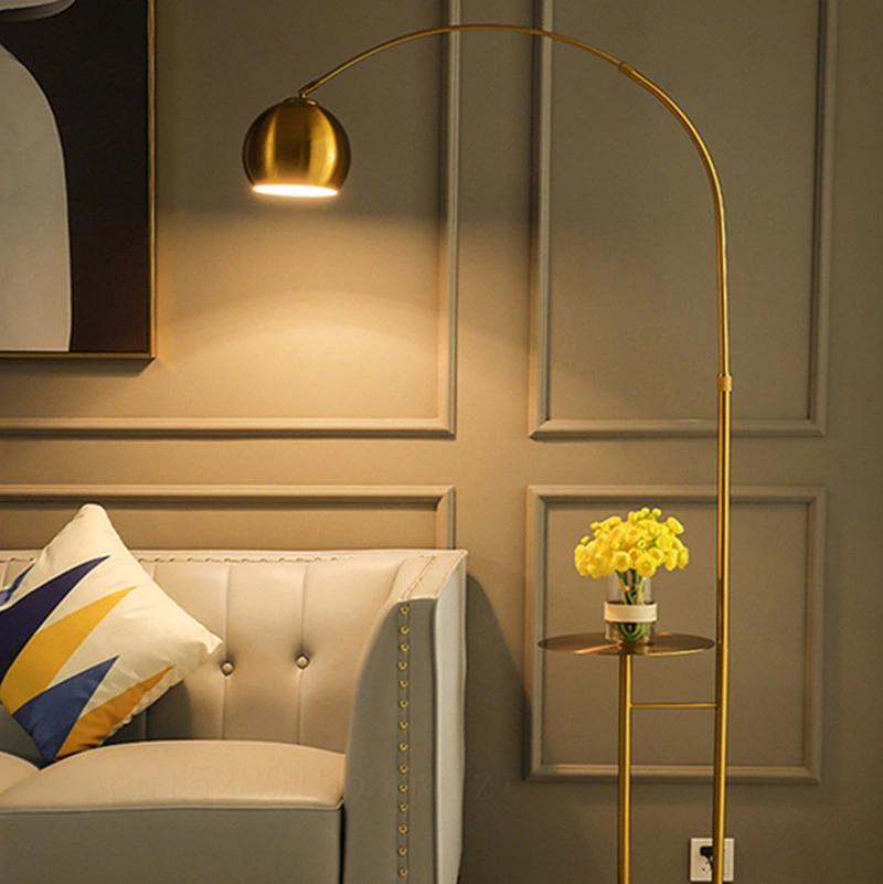 Modern Floor Lamp LED Standing Lamp with Round Table Art Deco Living Room Sofa Standing Lamp LED for Living Room (WH-MFL-128)