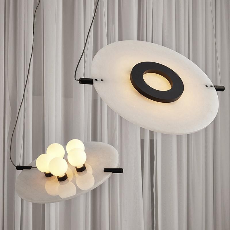 Postmodern Marble Dining Room Chandelier Nordic Living Room Bedroom Pendant Lamp