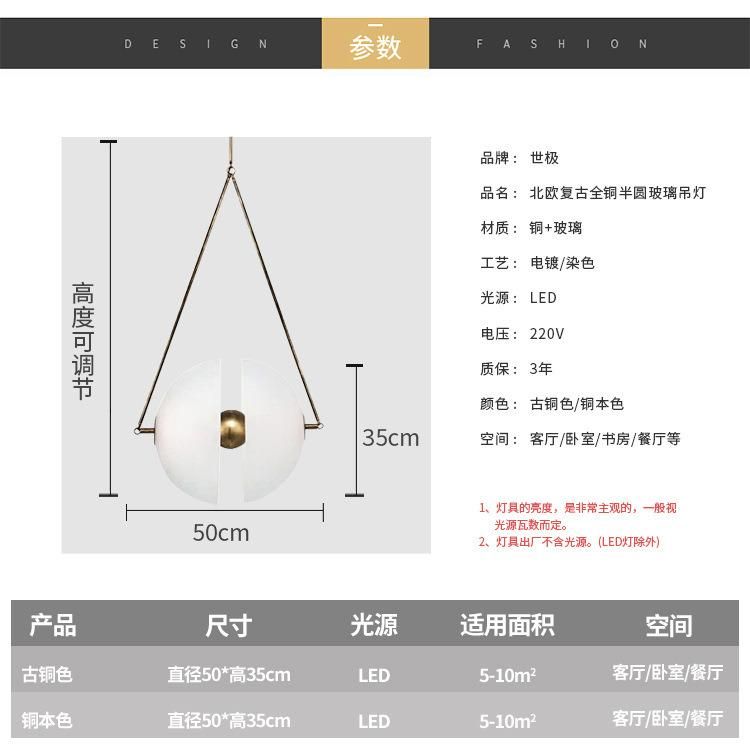 Nordic Ball Pendant Light LED Living Room Loft Minimalist Light Restaurant Bar Hotel Clothing Pendant Lamp (WH-AP-132)