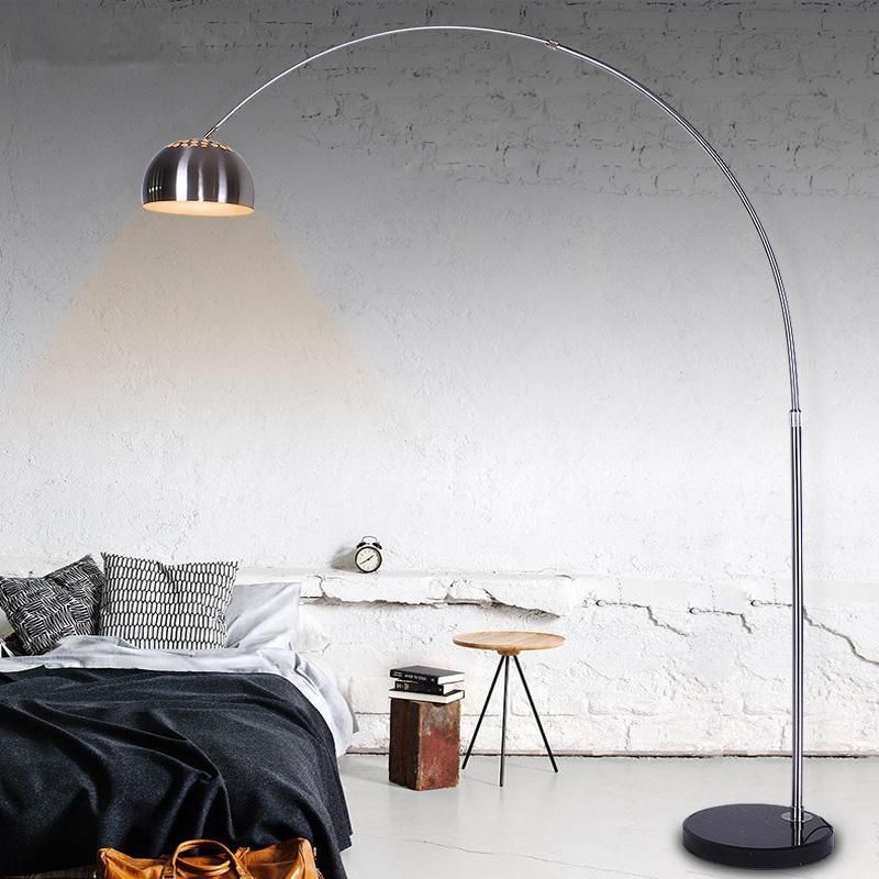 Classical Modern Style Round Marble Arco Standing Floor Lamp