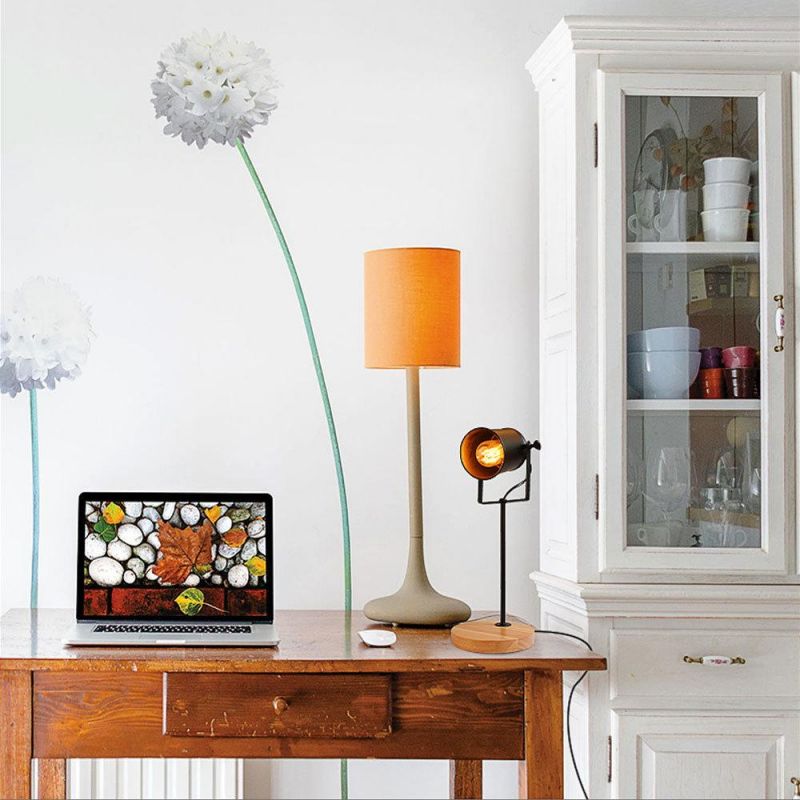 American Table Lamp Ascelina Vintage Loft Wooden LED Desk Lamp (WH-VTB-35)