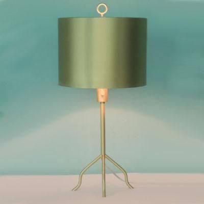 Champaign Gold Finish Metal Lamp Shade and Base Table Lamp.