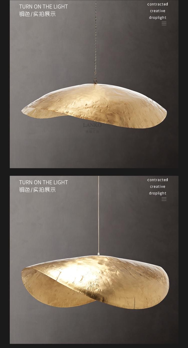 Simple American Retro Pendant Light Petals Lotus Leaf Pendant Light Post-Modern and Designer Suspension Light (WH-AP-203)