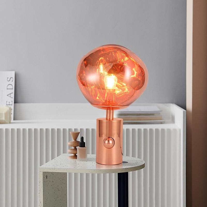 Red Nightstand Lamps Bedside Lamps Orange Table Lamp Shade Light