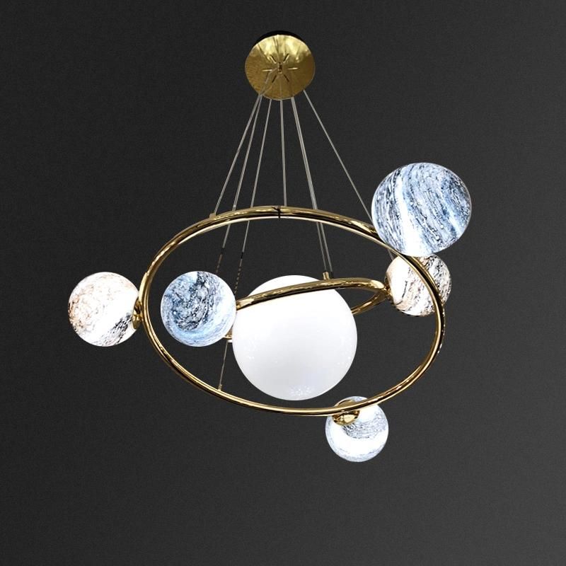 Milky Way Solar System Design Pendant Lamp Chandelier Kid Bedroom Lamp