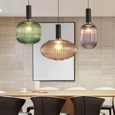 Modern Pendant Lights Gray Glass LED Nordic Restaurant Hanging Lighting (WH-GP-42)