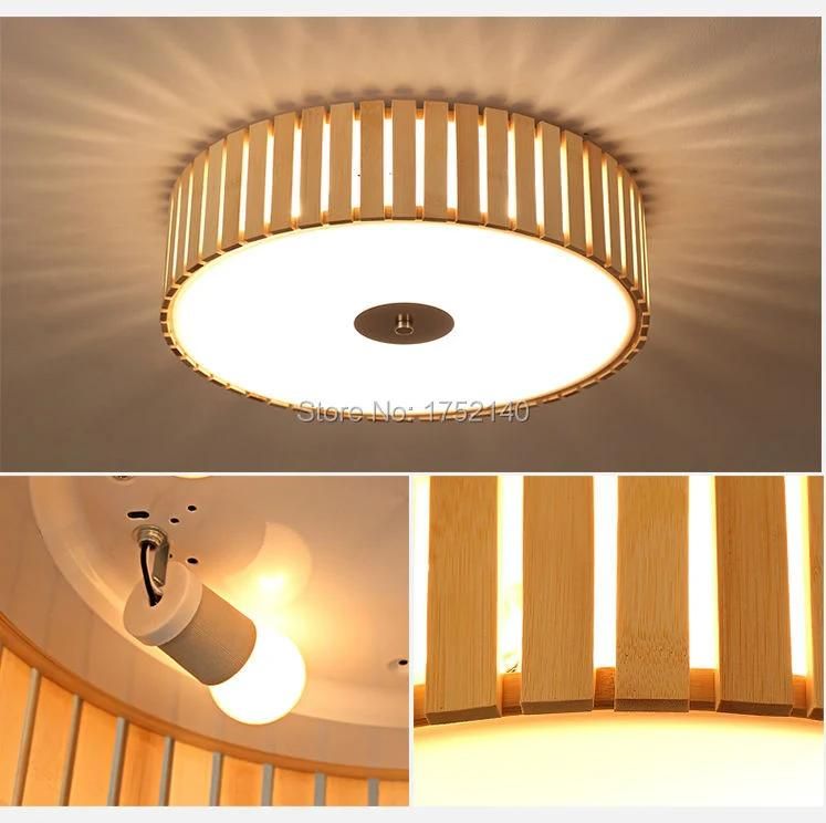 Handmade Bamboo Ceiling Lights. Round D48cm Living Room Bedroom Art Deco Lighting (WH-WA-32)