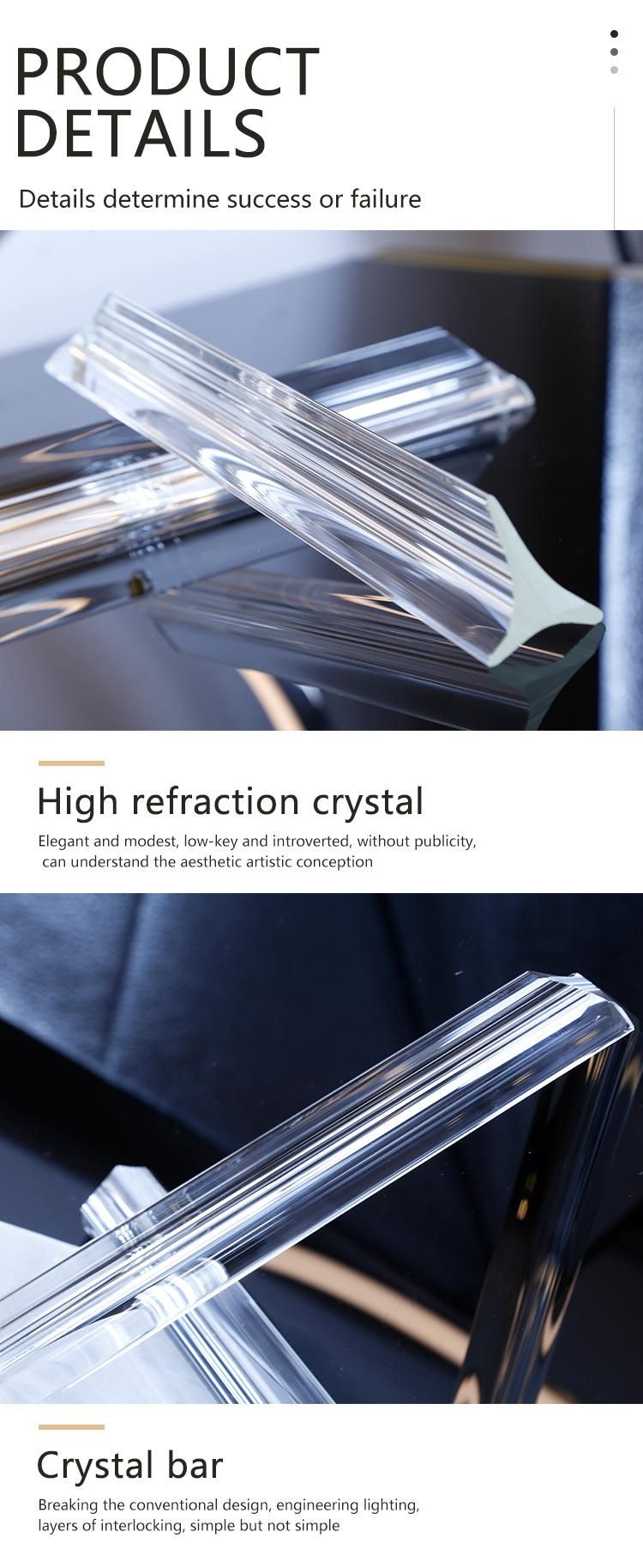 New Design Decorative Commercial Long Staircase Big Custom Modern Round Crystal LED Chandelier Light