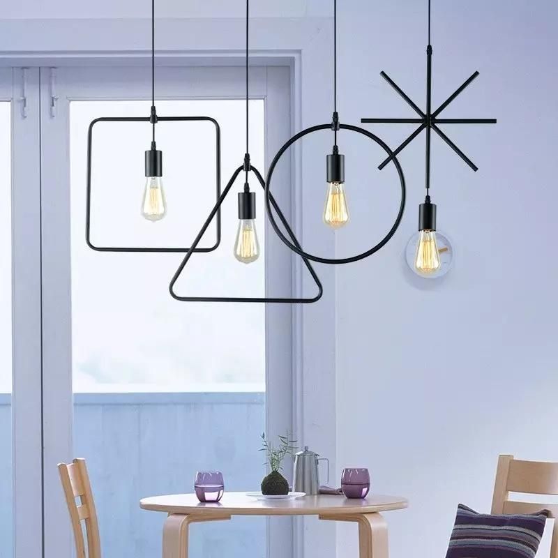 Artistic Style Pendant Light E27 Simple Design Office Hanging Lamps