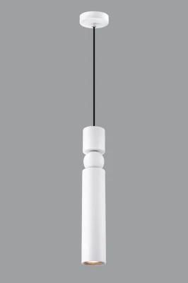 Aluminium Single White Mini Pendant Lamp with GU10 Socket