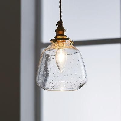 Retro Nordic Restaurant Aisle Brass Light Luxury Bubble Glass Chandelier