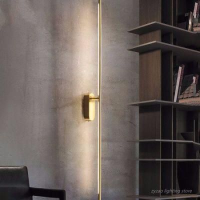 Nordic Corridor All Copper Simple Line Wall Lamps Post-Modern Bedroom Bedside Wall Decor LED Wall Lights Living Room Stair Lamps