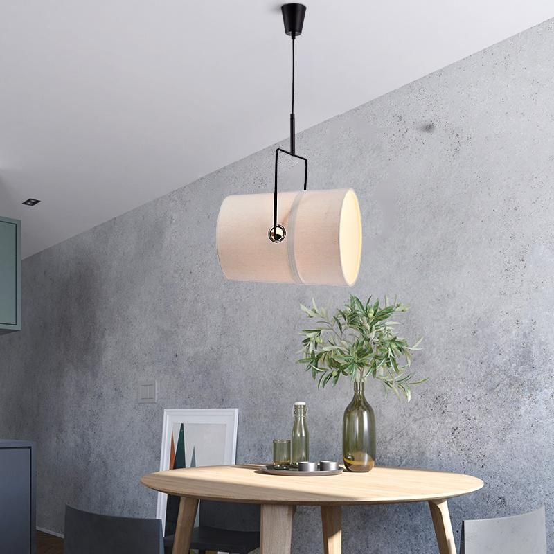 Nordic Black Cloth Fabric Pendant Light Lamp Bedroom Fabric Hanging Light White Cloth Pendant Light (WH-AP-184)
