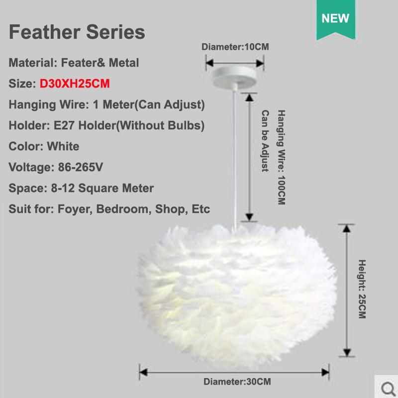 Europe Style Ball Pendant Lamp Designer Arne Contemporary Cloud Shaped Feather Pendant Light (WH-AP-308)