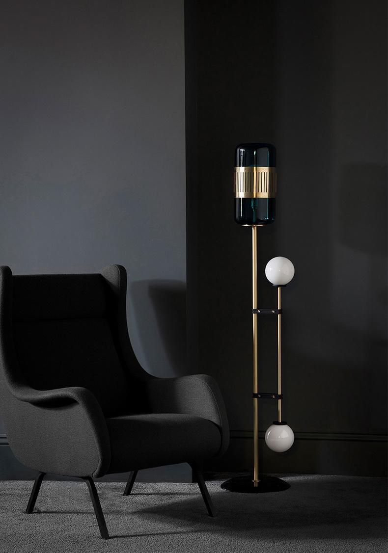 LED Living Room Standing Lighting Nordic Hotel Deco Floor Lights Home Luxury Copper Fixtures (WH-MFL-36)