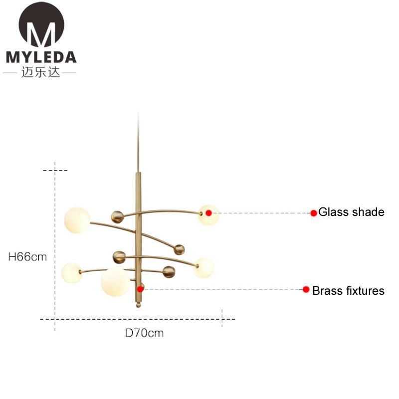 Modern Decorative Villa Lobby Project LED Chandelier Pendant Lamp