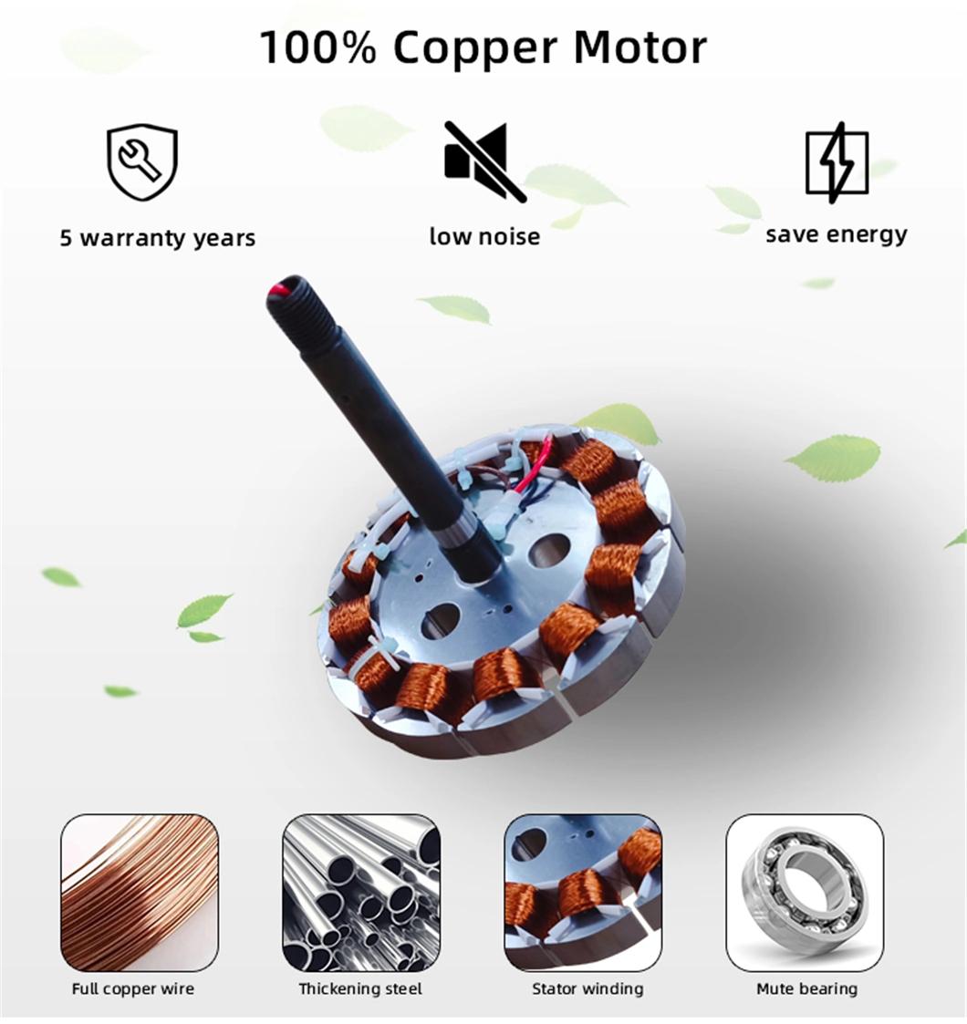 Simple Design Mute Copper Wire Motor 5 Fan Speed ABS Blades Fan Light Ceiling