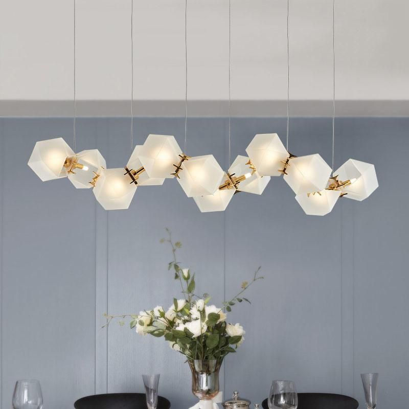 Post Modern Living Room Restaurant Bar Metal Glass Pendant Lamps
