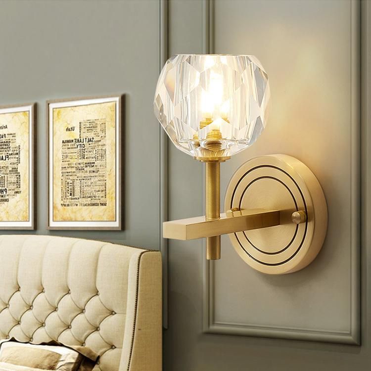 Golden Living Room, Aisle, Study, Crystal Wall Lamp Modern Lighting Atlanta