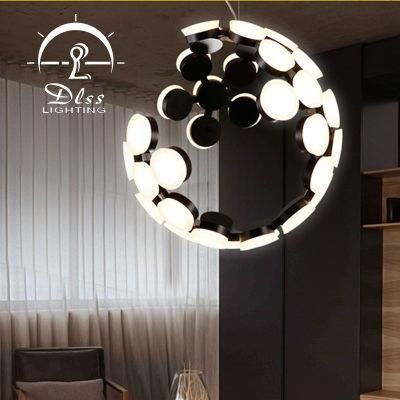 Metal Acrylic LED Light Source European Style Decorative Pendant