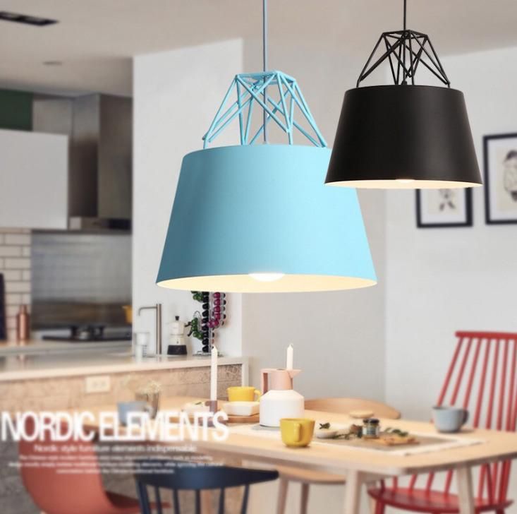 Nordic Style Modern Creative Macaron Funnel Shape Pendant Lights for Wholesale