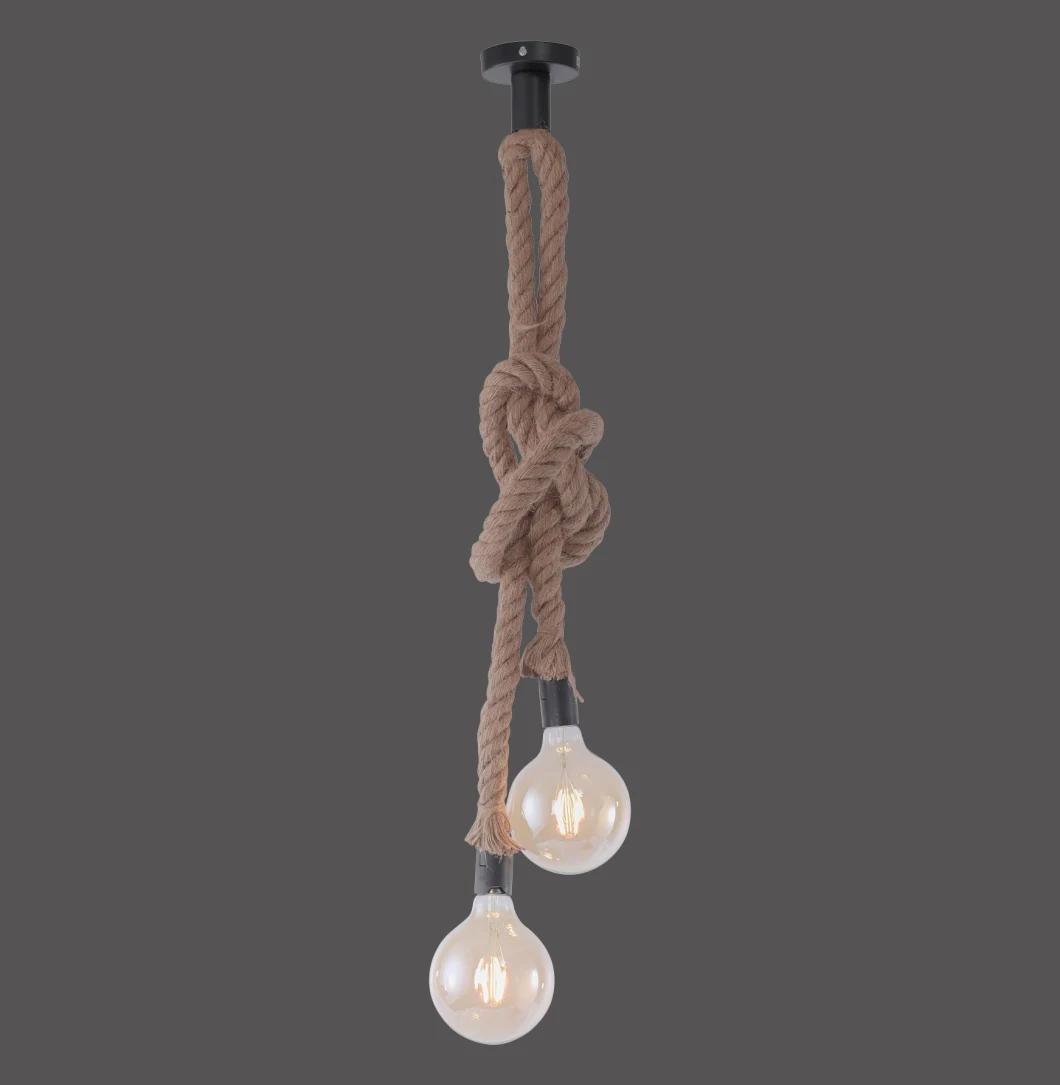 Hemp Rope Indoor Garden coffee Room Pendant Lighting