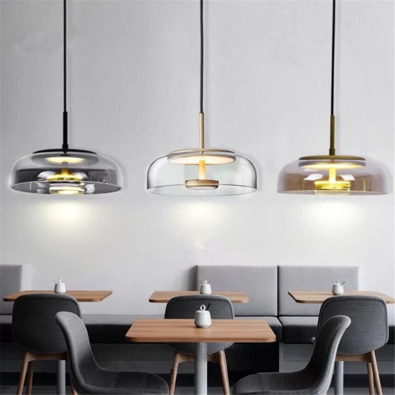Glass Lampshade Home Deco LED Pendant Lights Dining Room Cafe Kitchen Hanging Light Fixtures