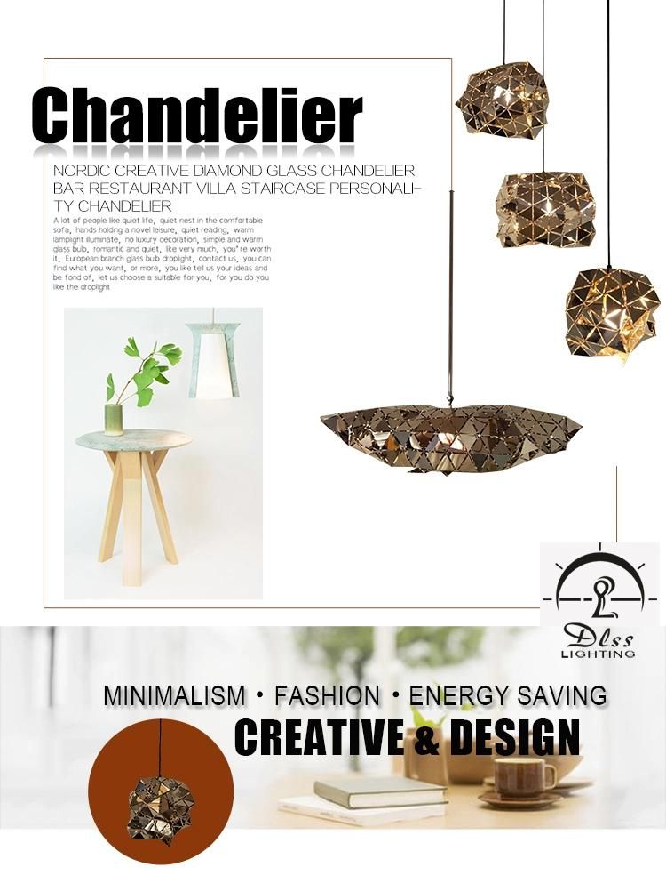 Modern Indoor Decoration Hanging Lighting Interior Gold Pendant Lamp