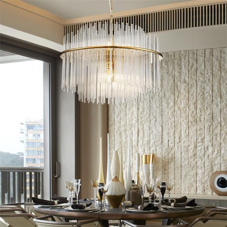 Hotel Livingroom Modern Large Luxury LED Lamp Pendant Crystal Chandelier Lighting