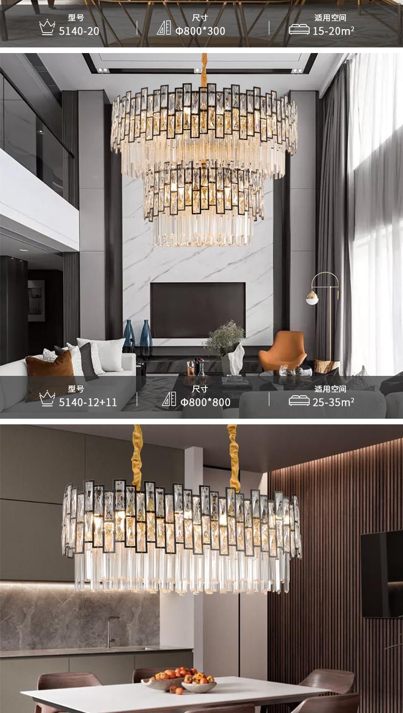 Modern K9 Crystal Fashion Dinoor Decoration LED Pendant Ceiling Hanging Lamp