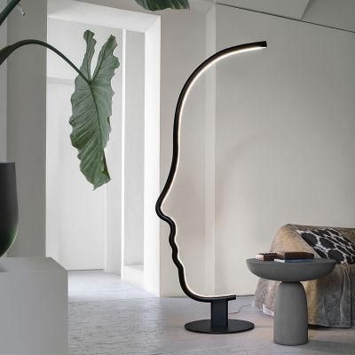 Postmodern Floor Lamp Human Face LED Floor Lamp Hotel Livingroom Bedroom Scandinavian Floor Lamp (WH-MFL-102)