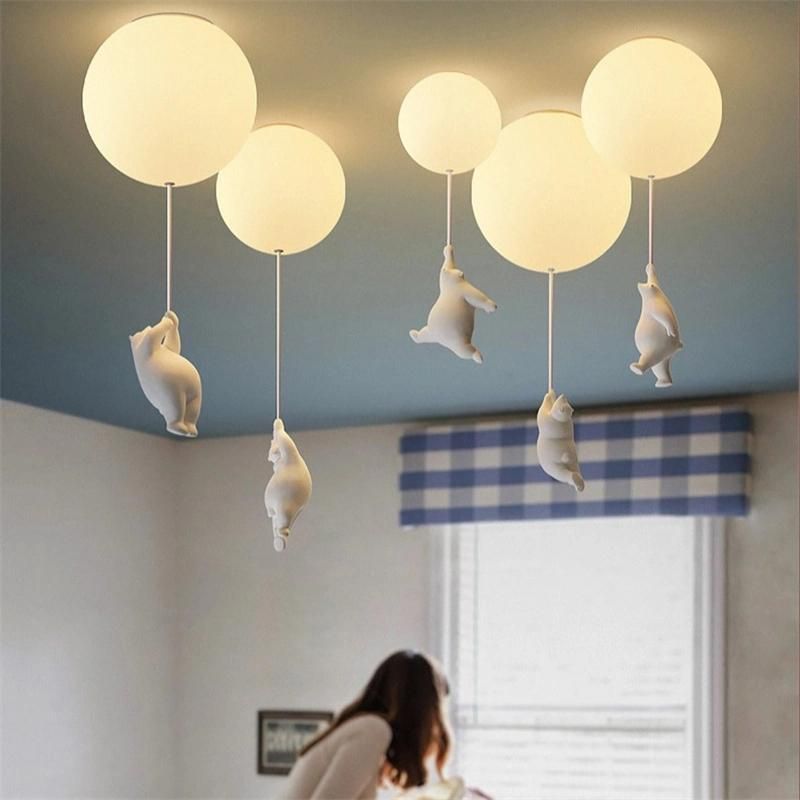 Modern LED Ceiling Lights Warm Cartoon Bear Ceiling Lamp for Kids Rooms (WH-MA-135)