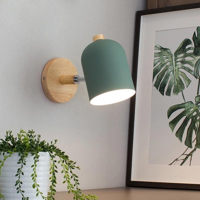 Nordic Wooden Wall Lights Living Room Bedroom Bedside Wall Lamp (WH-OR-168)