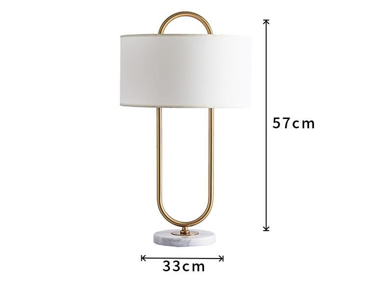 Modern Marble & Metal Table Lamp for Living Room Bedroom and Hotel Decoration